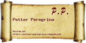 Petter Peregrina névjegykártya